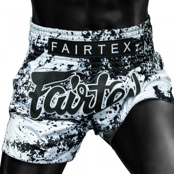 Fairtex BS1948 "Grunge" Шорты Тайский Бокс White